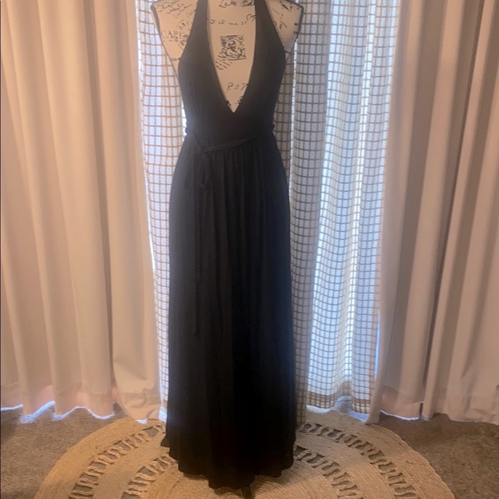 Black Halter Maxi Dress